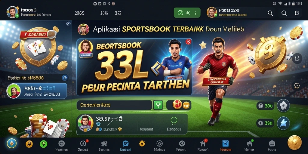 Tampilan gameplay taruhan olahraga di aplikasi 33L.
