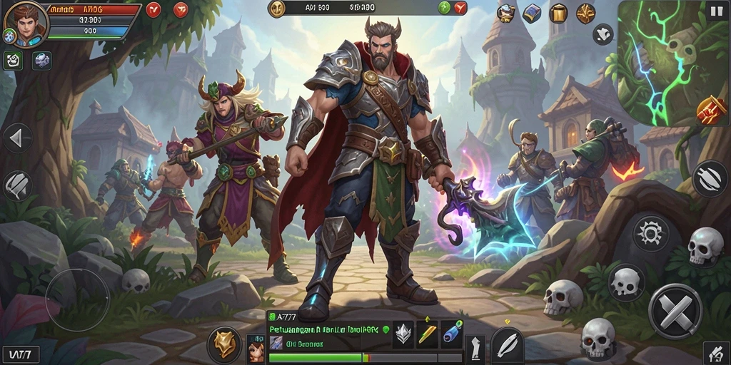Screenshot gameplay A7777 yang menampilkan petualangan seru di dunia ARPG.