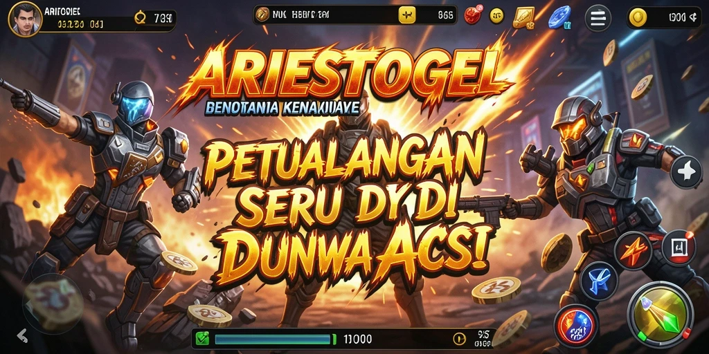 Tampilan gameplay seru ARIESTOGEL yang mendebarkan dalam pertempuran.