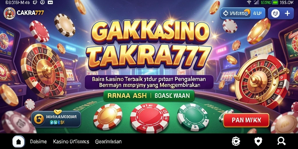Tampilan gameplay seru di CAKRA777 dengan aksi Kasino yang mendebarkan.