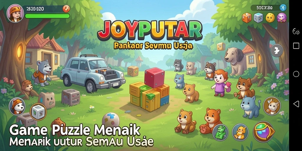Tampilan gameplay seru dari JOYPUTAR dengan berbagai puzzle menarik.