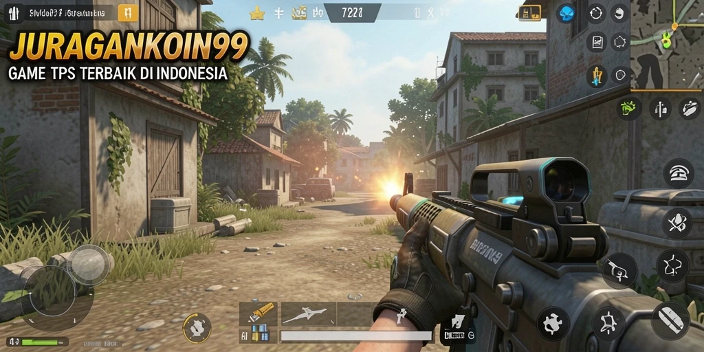 Screenshot JURAGANKOIN99 menunjukkan aksi menegangkan dari gameplay TPS.