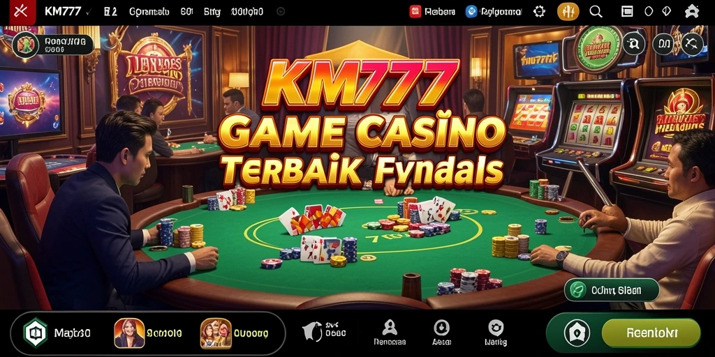Tampilan gameplay Live Casino yang mendebarkan di KM777.