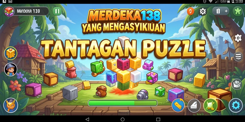 Gameplay seru MERDEKA138 dengan berbagai tantangan Puzzle.