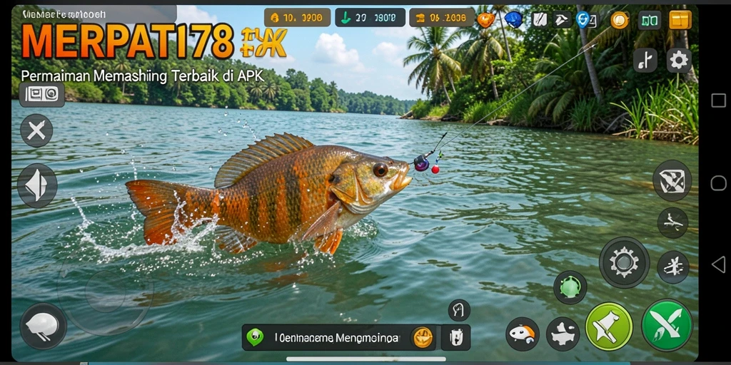 Tampilan screenshot MERPATI178 yang menunjukkan momen menangkap ikan.