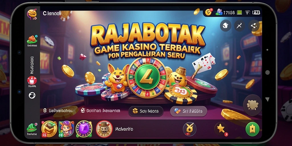 Screenshot utama RAJABOTAK menampilkan gameplay Kasino yang menarik.
