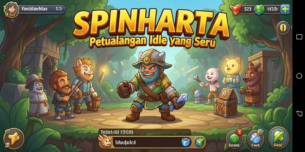 Tampilan gameplay <strong>SPINHARTA</strong> yang menarik saat mengumpulkan berbagai harta.