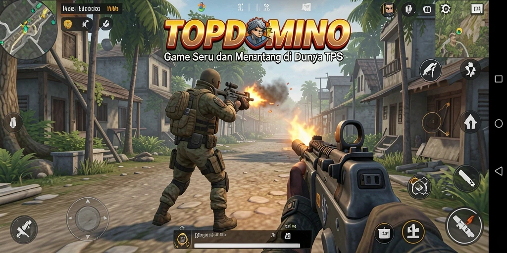 Tampilan gameplay seru dari TOPDOMINO dengan aksi mendebarkan.
