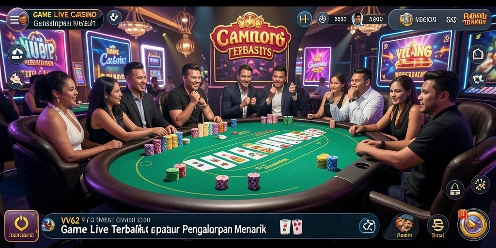 Gameplay Live Casino yang mendebarkan di VV62, menyajikan pengalaman kasino nyata.