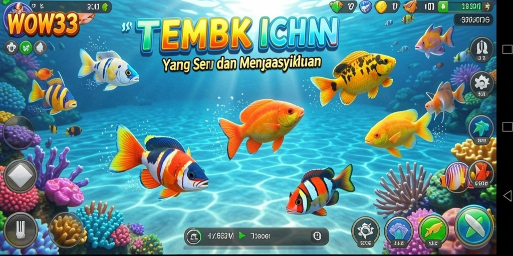 Tampilan gameplay Tembak Ikan WOW33 yang mendebarkan.