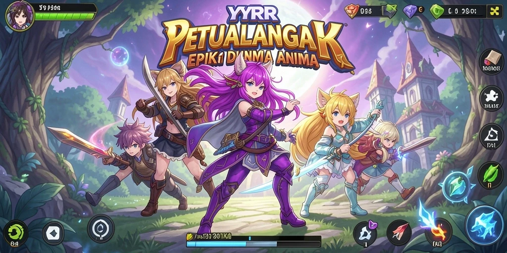 Gameplay seru dengan karakter anime yang menarik dan aksi mendebarkan.